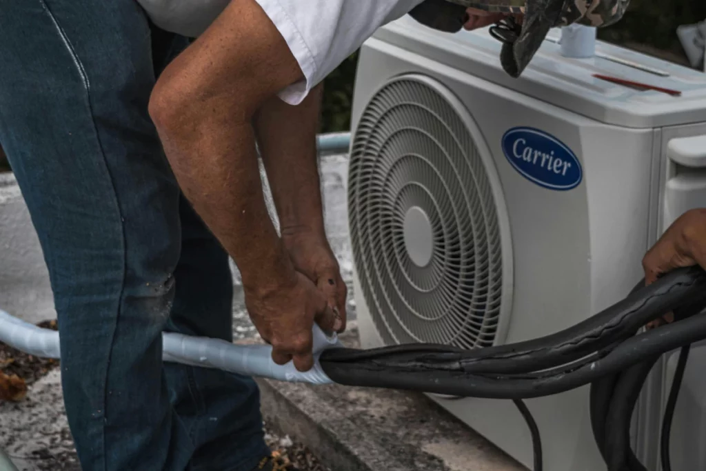 Bright Spark Group technicians ensuring seamless AC installation.
