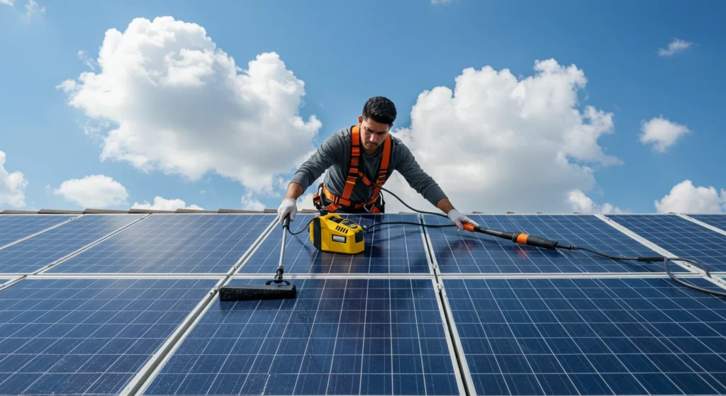 Solar cleaning by Bright Spark Group Australia