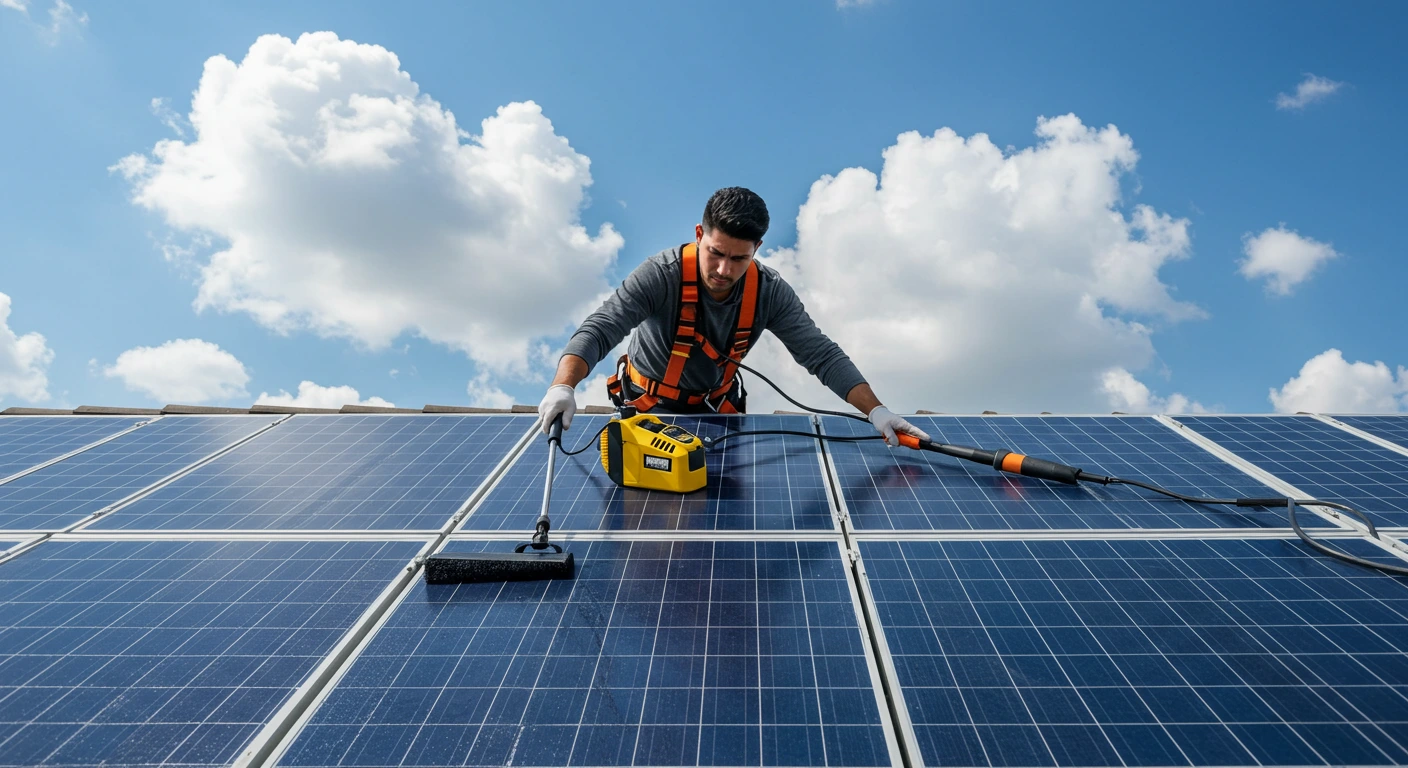 Solar cleaning by Bright Spark Group Australia