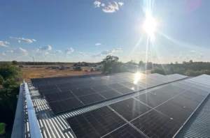 Solar Panel Systems on the roof.