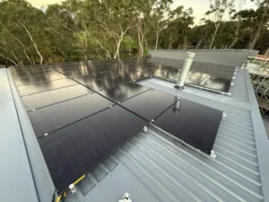 Bright Spark Group residential solar panel system installed on modern metal roof