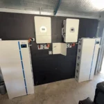 Bright Spark Group dual solar battery system installation with Deye inverters and high-capacity lithium storage units