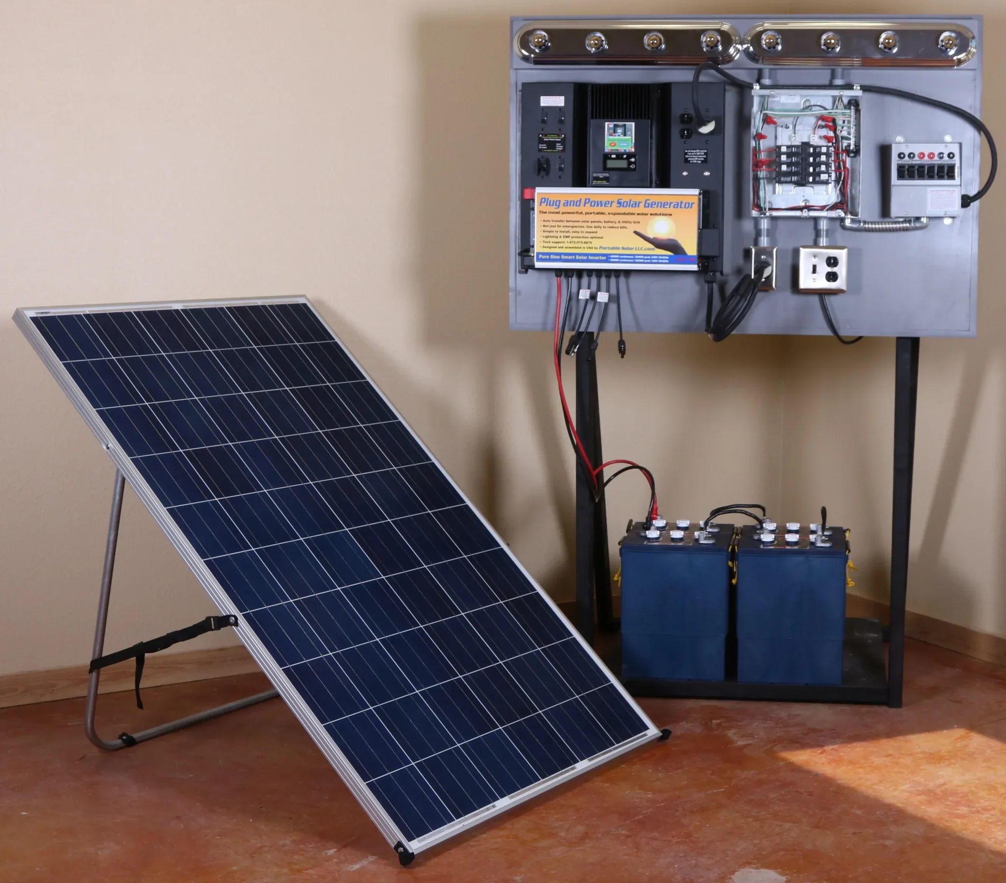 Bright Spark Group home solar battery storage system with solar panel and inverter setup for residential energy backup