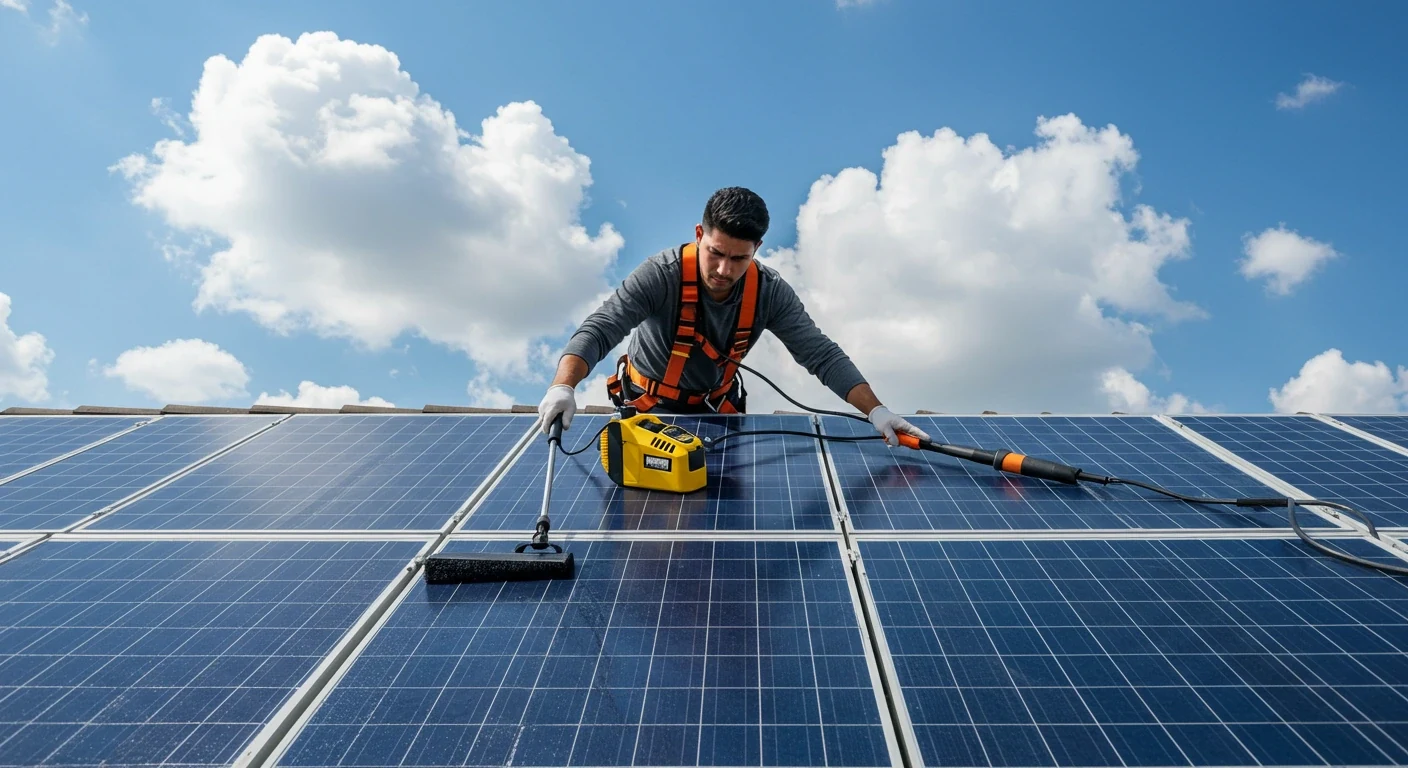 Bright Spark Group professional solar panel cleaning and maintenance service to improve solar system performance